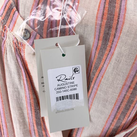Rails Augustine Camino Stripe Linen Mini Dress XS NWT - Picture 12 of 12